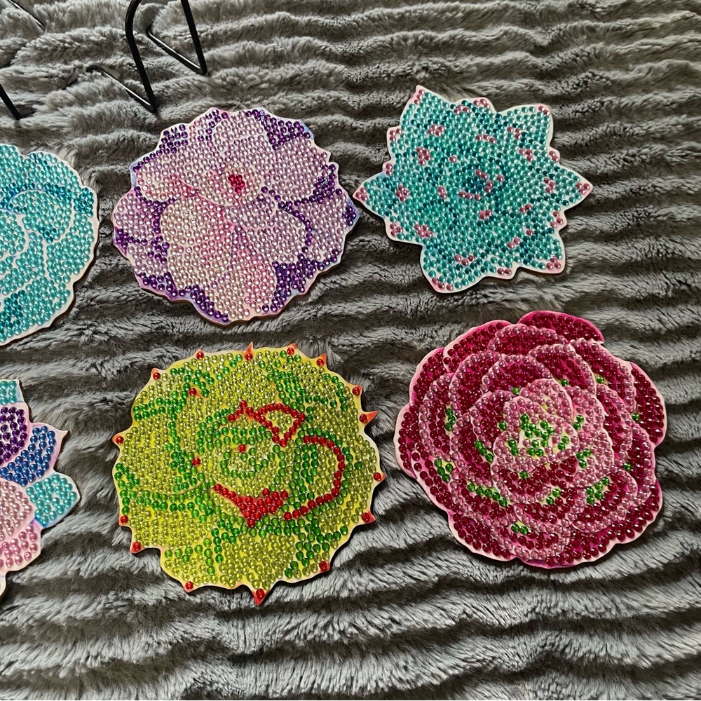 Diamond Art Coaster Set - Picture 4 of 4